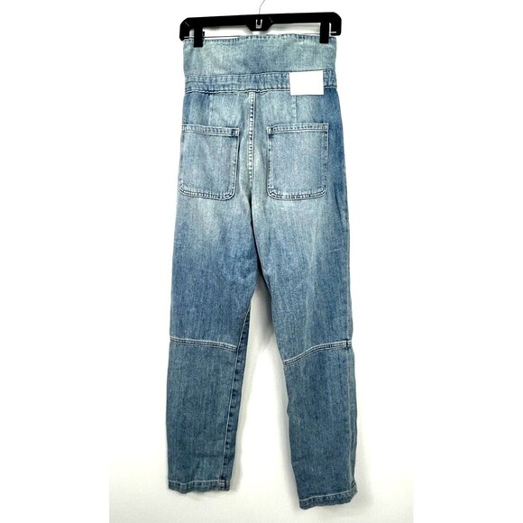 New Jonathan Simkhai Women Size 27 Standard Henley Tie Waist Straight Jean N2 - Picture 5 of 12